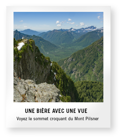 Voyez le sommet croquant du Mont Pilsner